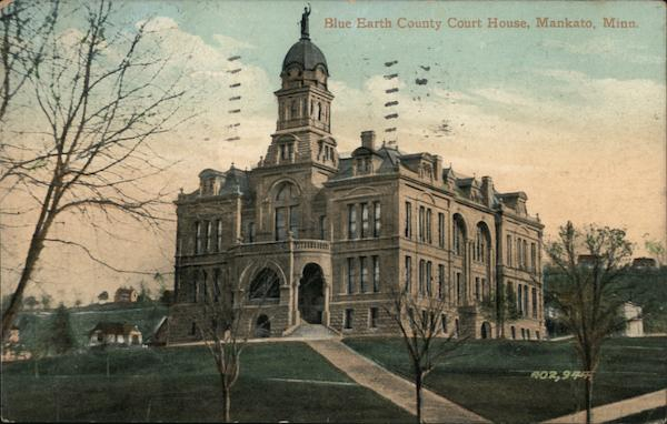 Blue Earth County Court House Mankato MN Postcard
