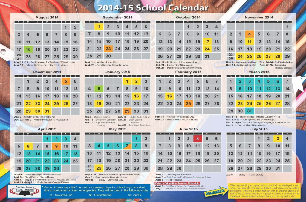 Remarkable School Calendar Alachua County School Calendar Homeschool 