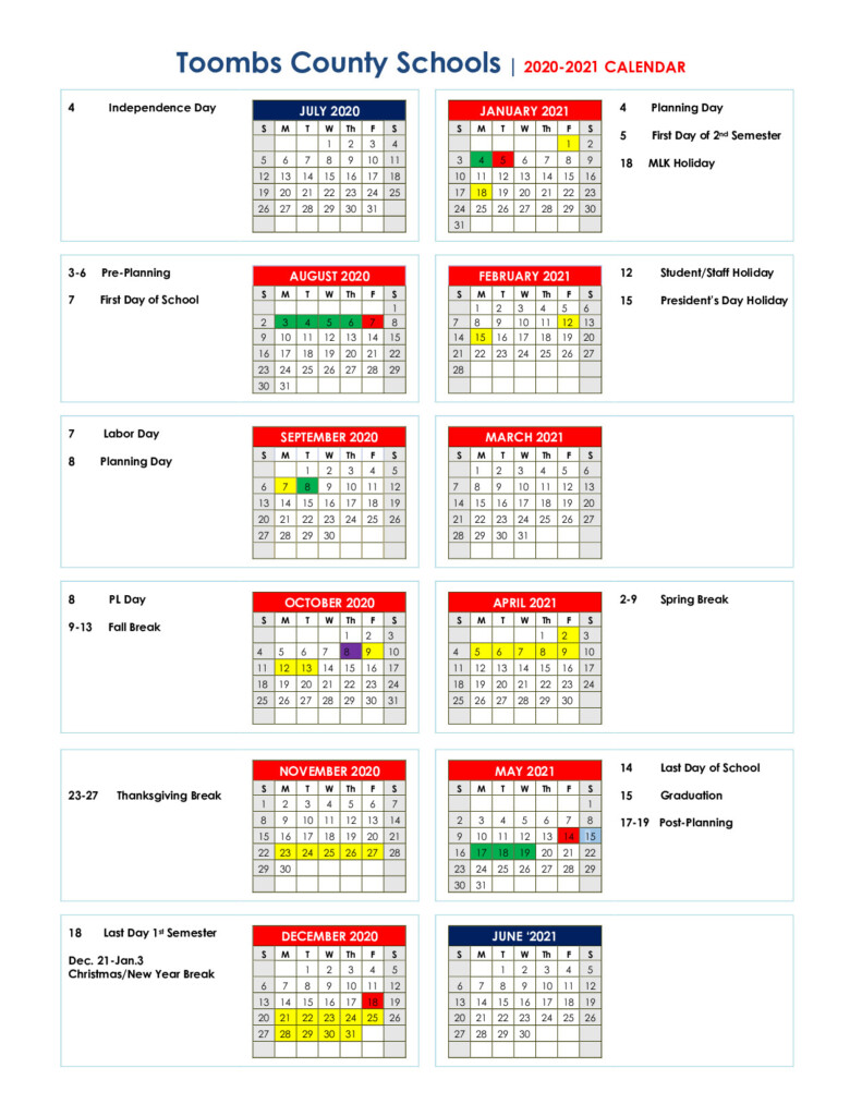 Toombs County Schools Calendar 2024 Schoolcalendars