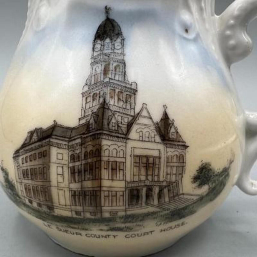 Vintage Carlsbad China Small Pitcher Specialty Design Le Sueur County 